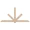 Ekena Millwork Kennewick Smooth Timber Gable Bracket, Douglas Fir, 96"W x 48"H x 5 1/2"D x 5 1/2"F, 12/12 Pitch GBW096X48X0606KEN00SDF - alternate 1
